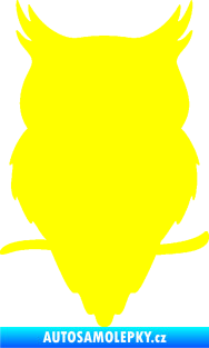 Samolepka Sova 001 pravá žlutá citron