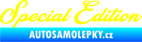 Samolepka Special edition 003 nápis žlutá citron