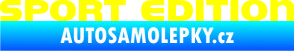 Samolepka Sport edition 002 nápis žlutá citron