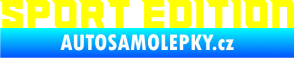 Samolepka Sport edition 004 nápis žlutá citron