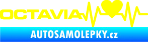 Samolepka Srdeční tep 019 levá octavia žlutá citron
