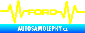 Samolepka Srdeční tep 027 Ford žlutá citron