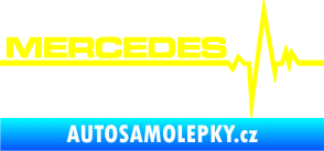 Samolepka Srdeční tep 035 levá mercedes žlutá citron