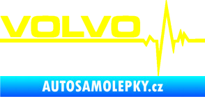Samolepka Srdeční tep 037 levá Volvo žlutá citron