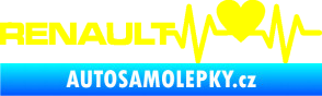 Samolepka Srdeční tep 041 levá Renault žlutá citron