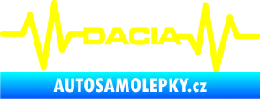 Samolepka Srdeční tep 044 levá Dacia žlutá citron