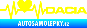 Samolepka Srdeční tep 045 pravá Dacia žlutá citron