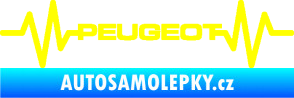 Samolepka Srdeční tep 053 Peugeot žlutá citron