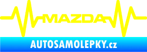 Samolepka Srdeční tep 059 Mazda žlutá citron