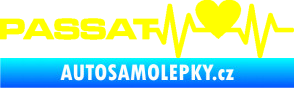 Samolepka Srdeční tep 077 levá Volkswagen Passat žlutá citron