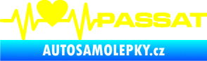 Samolepka Srdeční tep 077 pravá Volkswagen Passat žlutá citron