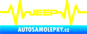 Samolepka Srdeční tep 081 Jeep žlutá citron