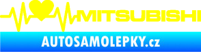 Samolepka Srdeční tep 082 pravá Mitsubishi žlutá citron