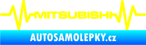 Samolepka Srdeční tep 083 Mitsubishi žlutá citron