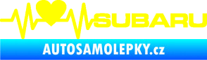 Samolepka Srdeční tep 086 pravá Subaru žlutá citron