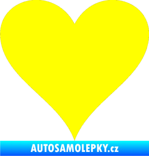 Samolepka Srdíčko 001 žlutá citron
