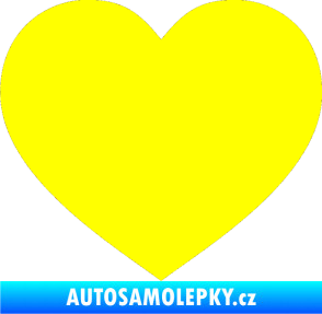 Samolepka Srdíčko 002 žlutá citron