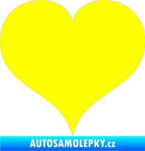 Samolepka Srdíčko 003 žlutá citron