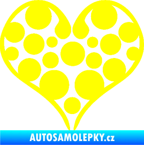 Samolepka Srdíčko 008 žlutá citron