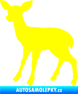 Samolepka Srneček 001 levá žlutá citron
