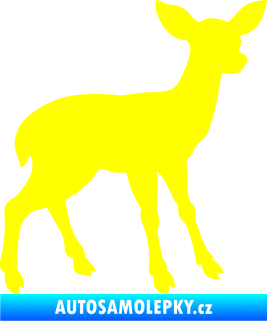 Samolepka Srneček 001 pravá žlutá citron