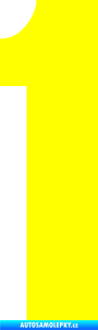 Samolepka Startovní číslo 1 typ 2  žlutá citron