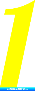 Samolepka Startovní číslo 1 typ 3 žlutá citron