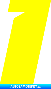 Samolepka Startovní číslo 1 typ 6 žlutá citron