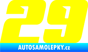 Samolepka Startovní číslo 29 typ 6 žlutá citron