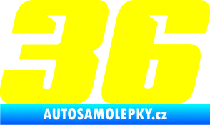 Samolepka Startovní číslo 36 typ 6 žlutá citron