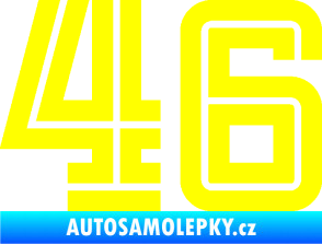 Samolepka Startovní číslo 46 typ 7 žlutá citron