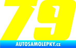 Samolepka Startovní číslo 79 typ 6 žlutá citron