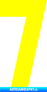 Samolepka Startovní číslo 7 žlutá citron