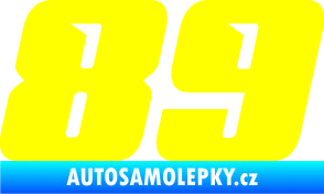 Samolepka Startovní číslo 89 typ 6 žlutá citron