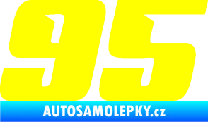 Samolepka Startovní číslo 95 typ 6 žlutá citron