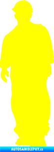 Samolepka Stavební dělník 001 levá žlutá citron