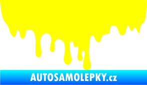 Samolepka Stékájící skvrna 001 levá krevní cákanec žlutá citron