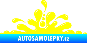 Samolepka Stékající skvrna 003 levá kaňka žlutá citron