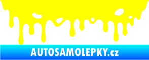 Samolepka Stékající skvrna 006 levá žlutá citron