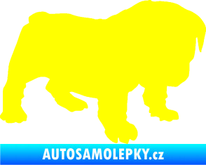 Samolepka Štěňátko 004 pravá francouzský buldoček žlutá citron