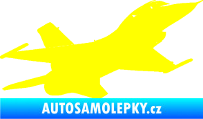 Samolepka Stíhací letoun 004 pravá žlutá citron