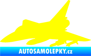 Samolepka Stíhací letoun 005 levá žlutá citron