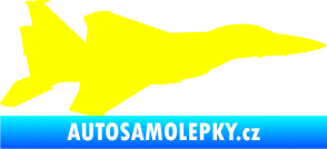 Samolepka Stíhací letoun 006 pravá žlutá citron