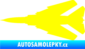 Samolepka Stíhací letoun 007 levá MIG žlutá citron