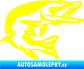 Samolepka Štika 001 pravá žlutá citron