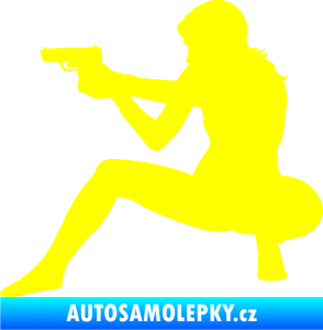 Samolepka Střelkyně 003 levá žlutá citron