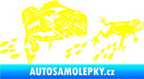 Samolepka Sumec 005 levá se žábou žlutá citron