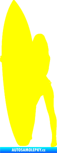 Samolepka Surfařka 002 pravá žlutá citron