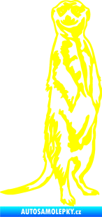 Samolepka Surikata 001 pravá žlutá citron