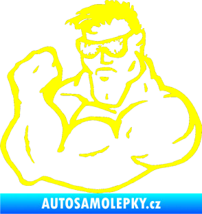 Samolepka Svalovec levá žlutá citron